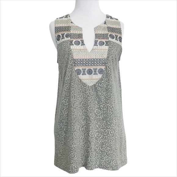 ANTHROPOLOGIE TINY "Zinnia" Intricate Embroidered Tank Blouse Size XS - Picture 1 of 10